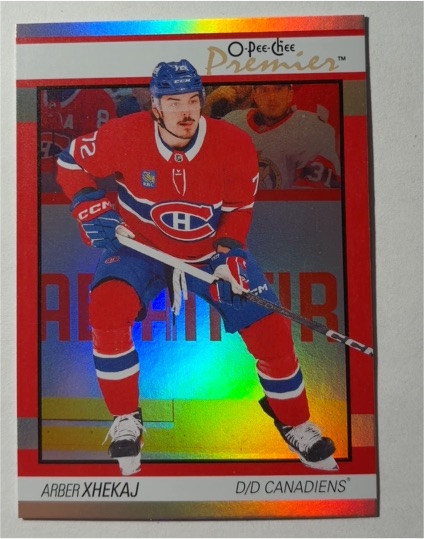 2025-26 O-Pee-Chee Premier #P-82 Arber Xhekaj — front