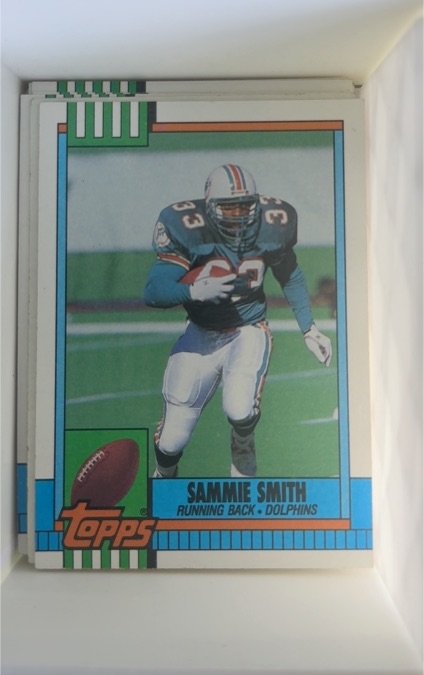 1990 Topps #319 Sammie Smith Miami Dolphins — front