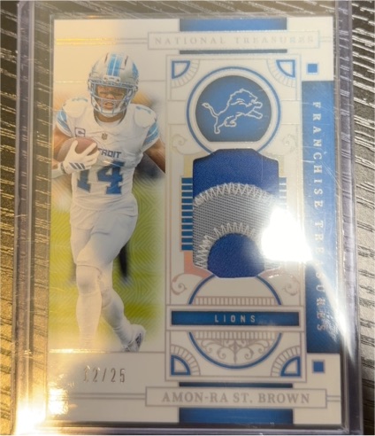 2025 Panini National Treasures #33 Amon-Ra St. Brown — front