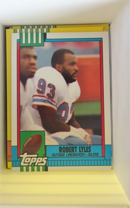 1990 Topps #212 Robert Lyles Houston Oilers — front