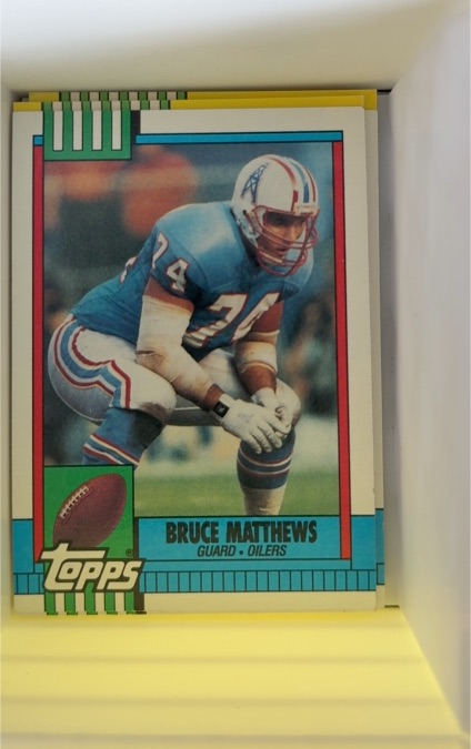1990 Topps #215 Bruce Matthews — front