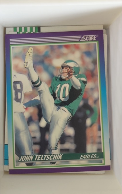 1990 Score #453 John Teltschik Philadelphia Eagles — front