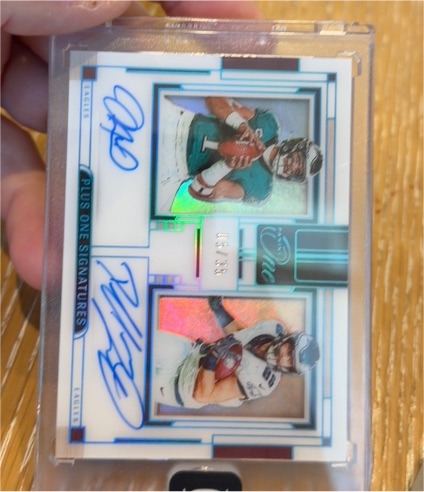 2023 Panini One Plus One #155 Jalen Hurts Dallas Goedert — front