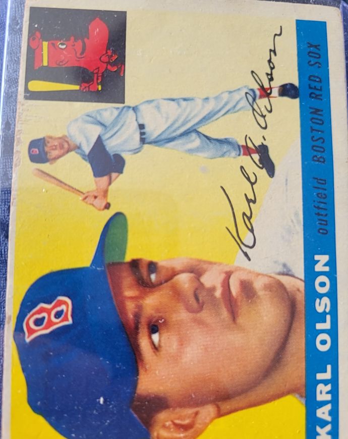 1955 Topps #72 Karl Olson — front