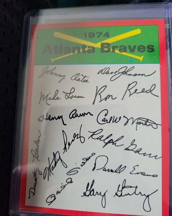 1974 Topps #NNO Atlanta Braves Team Checklist — front