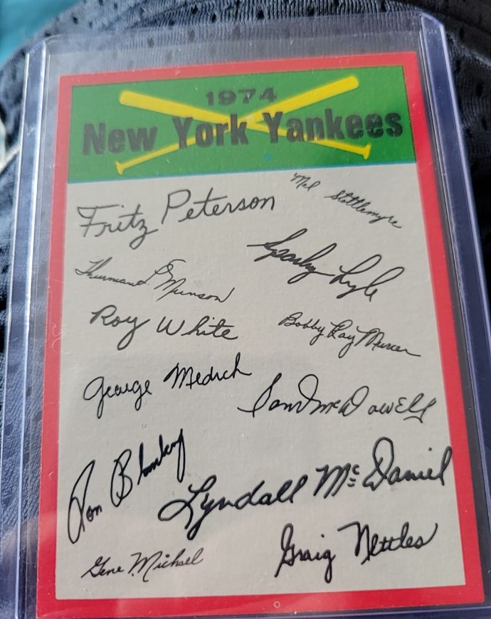 1974 Topps #NNO New York Yankees Team Checklist — front