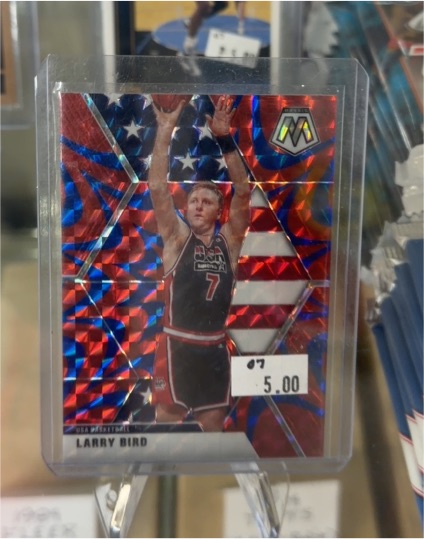 2019-20 Panini Mosaic #254 Larry Bird USA Basketball Reactive Orange Prizm — front