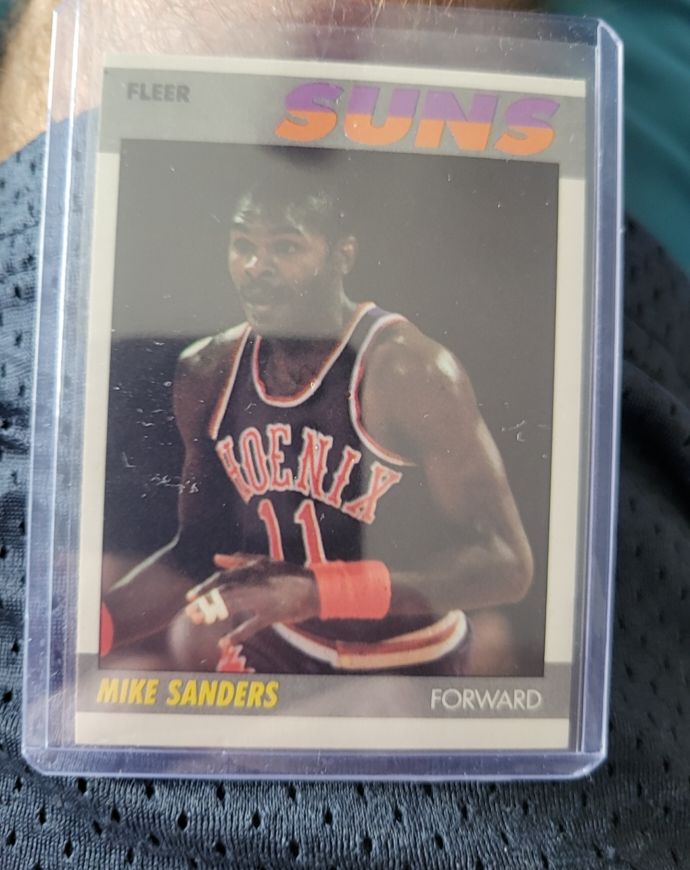1987 Fleer #96 Mike Sanders — front