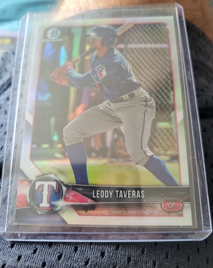 2018 Bowman Chrome Draft #BDC-177 Leody Taveras — front