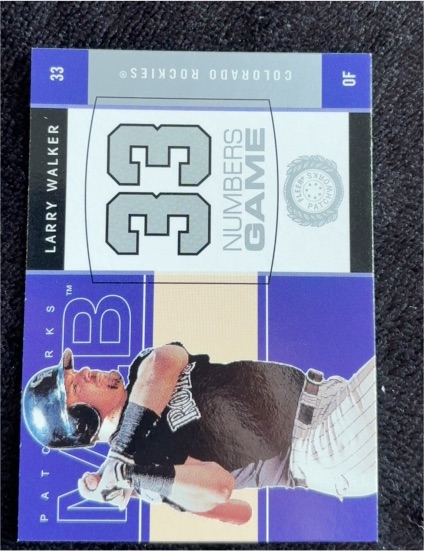 2003 Fleer Patchworks Numbers Game #LW-NG Larry Walker — front