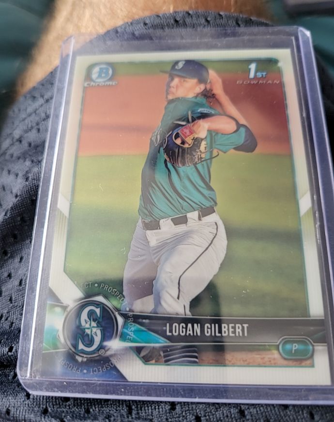 2018 Bowman Chrome #BDC-63 Logan Gilbert — front