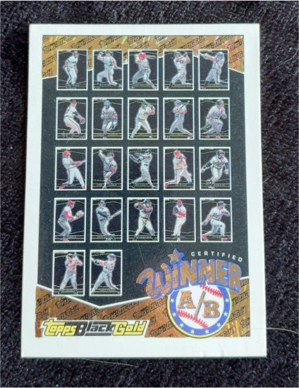 1993 Topps Black Gold Certified Winner A/B Redemption Card — front