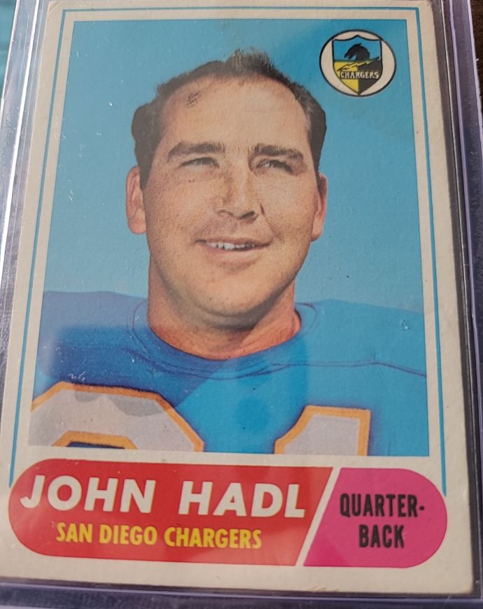 1968 Topps Football #63 John Hadl — front
