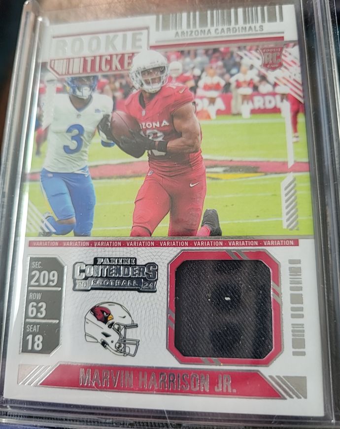 2024 Panini Contenders Rookie Ticket #RTS-MHJ Marvin Harrison Jr. — front