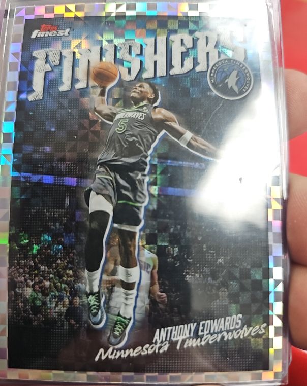 2025-26 Topps Finest #FI-2 Anthony Edwards Finishers — front