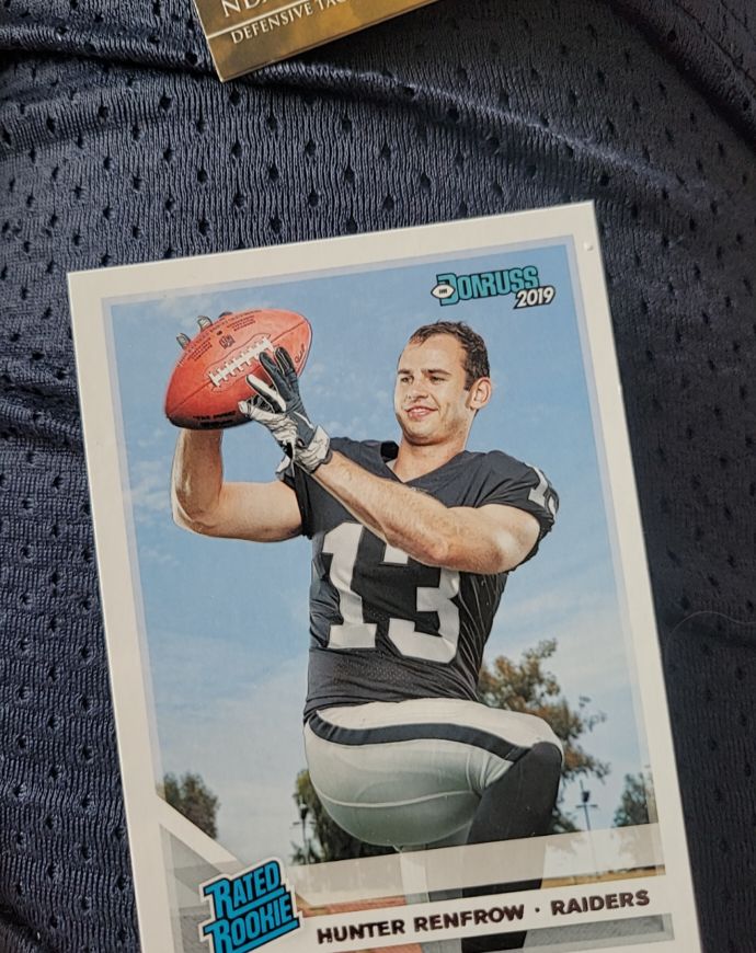 2019 Donruss #340 Hunter Renfrow Rated Rookie Raiders — front