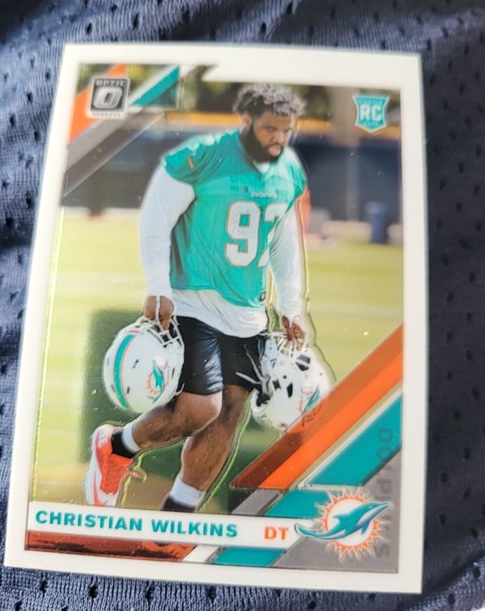 2019 Donruss Optic #105 Christian Wilkins RC Miami Dolphins — front