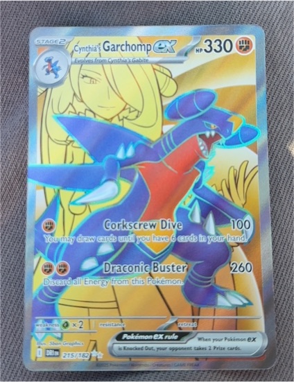 Cynthia's Garchomp ex 215/182 — front