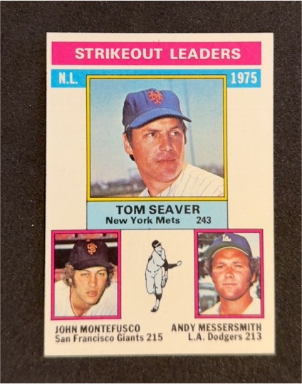 1976 Topps #203 Tom Seaver Strikeout Leaders — front