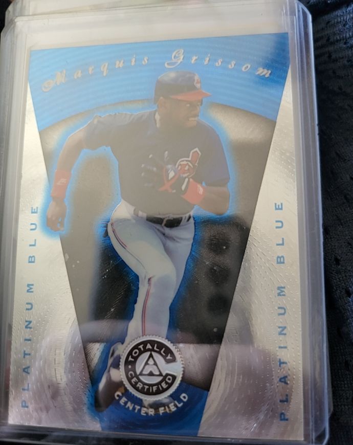 1997 Pinnacle Totally Certified #89 Marquis Grissom Platinum Blue — front