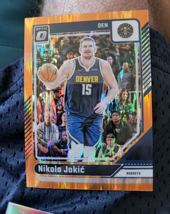 2024-25 Panini Donruss Optic #100 Nikola Jokic Orange Shock — front