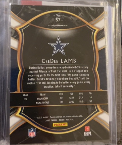 2020 Panini Select Concourse #57 CeeDee Lamb — front
