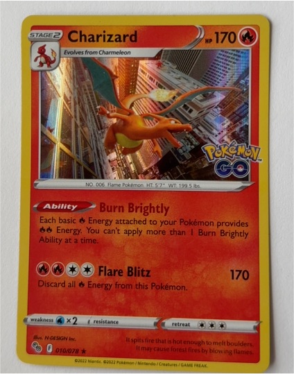 2022 Pokémon #010 Charizard Pokémon GO — front