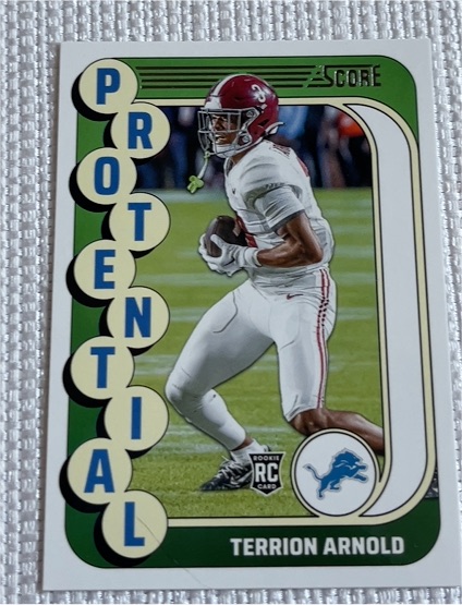 2024 Score #13 Terrion Arnold Protential Rookie Card — front