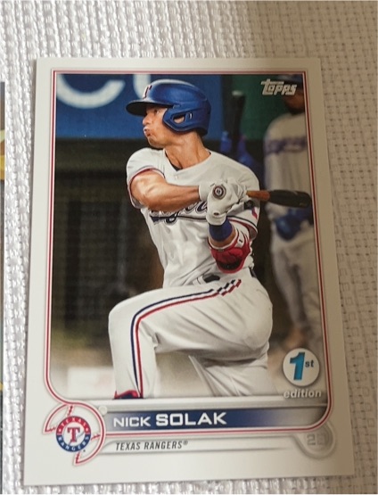 2022 Topps #172 Nick Solak — front