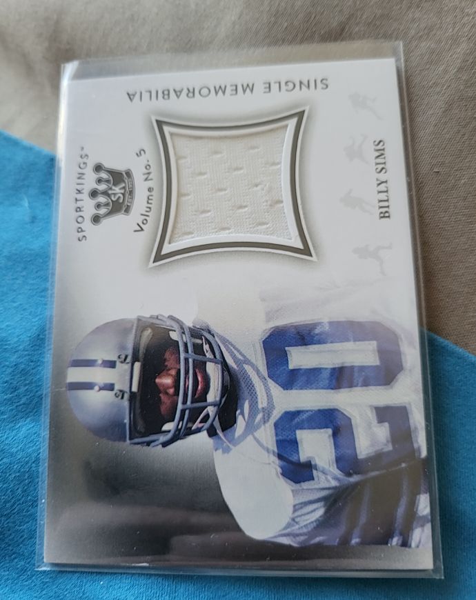 2024 Sportkings Volume 5 Single Memorabilia #SM-BS2 Billy Sims — front