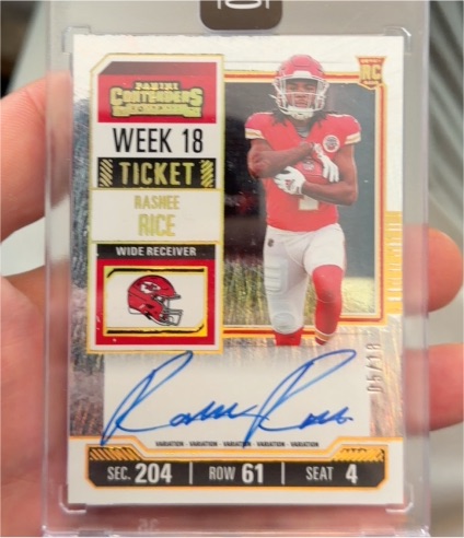 2023 Panini Contenders Week 18 Ticket #Rashee Rice — front
