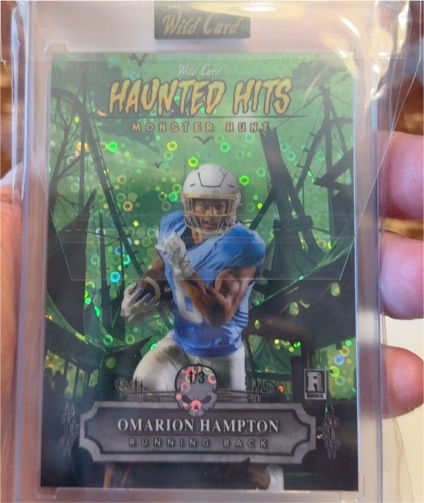2025 Wild Card Haunted Hits Monster Hunt #HHH-OH Omarion Hampton — front