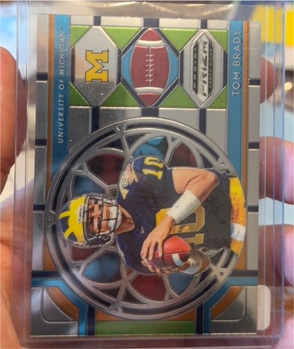 2019 Panini Prizm Draft Picks Stained Glass #100 Tom Brady — front