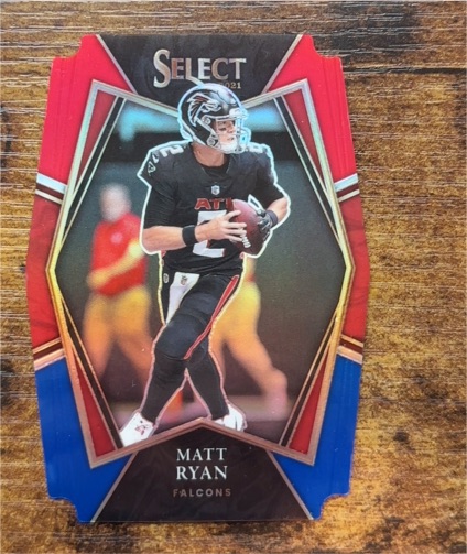 2021 Panini Select #104 Matt Ryan Red and Blue Prizm Die Cut Atlanta Falcons — front