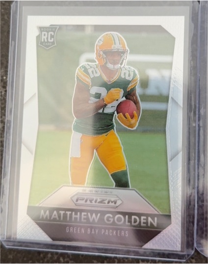 2025 Panini Prizm #8 Matthew Golden Rookie Silver Throwback — front