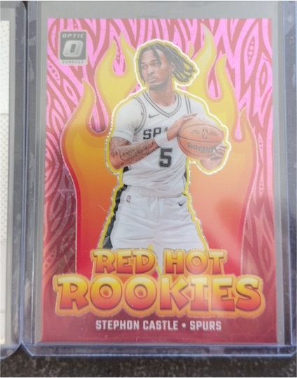 2024-25 Panini Donruss Optic #13 Stephon Castle Red Hot Rookies — front