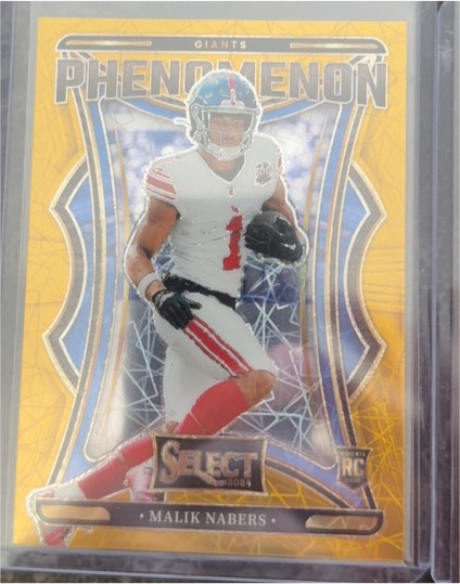 2024 Panini Select #8 Malik Nabers Phenomenon Rookie — front