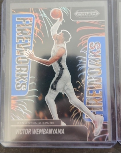 2024-25 Panini Prizm Black Fireworks #1 Victor Wembanyama — front