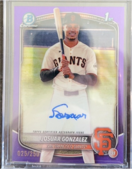 2025 Bowman Chrome #CPA-JD Josuar Gonzalez — front