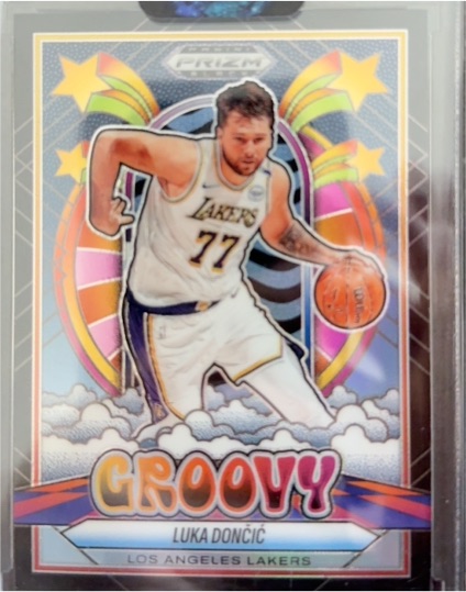 2024 Panini Prizm Groovy Luka Doncic Los Angeles Lakers — front
