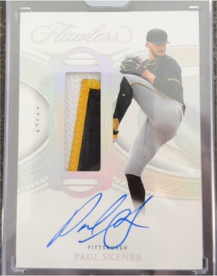 2025 Panini Flawless #Prominent Patch Auto Ruby Paul Skenes — front