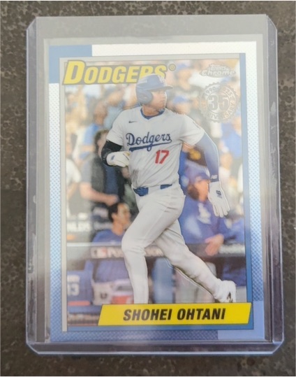 2025 Topps Chrome 1990 #90CB-7 Shohei Ohtani — front