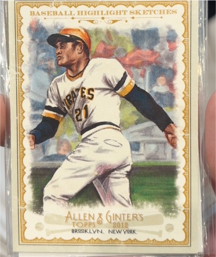 2012 Topps Allen & Ginter Baseball Highlights Sketches #BH24 Roberto Clemente — front