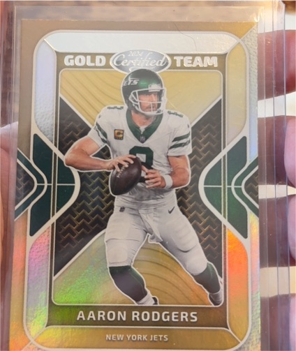 2024 Panini Certified #GT-ARS Aaron Rodgers Gold Team — front
