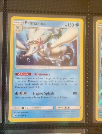 2017 Pokémon TCG Sun & Moon Base Set #41 Primarina — front