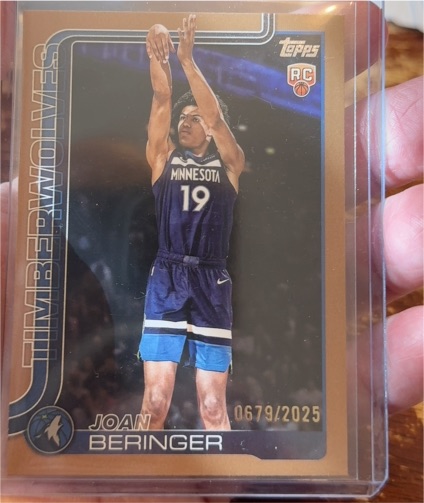 2025-26 Topps #217 Joan Beringer Rookie Card Minnesota Timberwolves — front