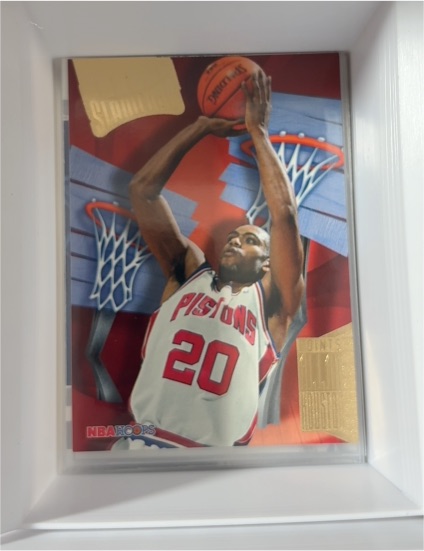 1995-96 NBA Hoops Slamland #SL15 Allan Houston — front
