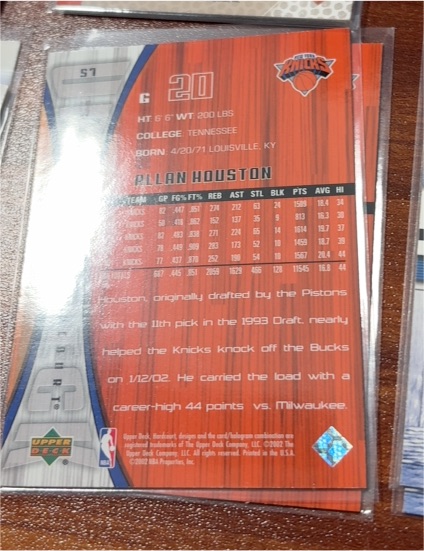 2002 Upper Deck #57 Allan Houston — front