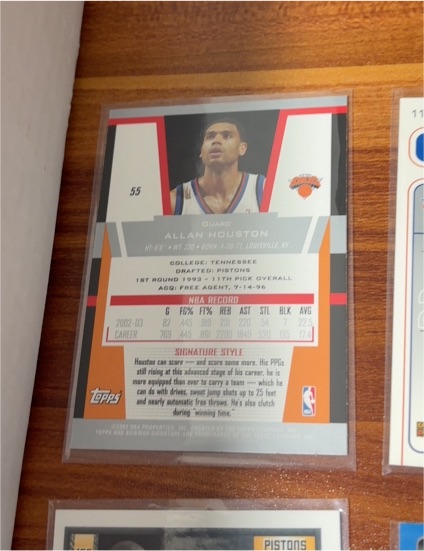 1993-94 Topps #261 Allan Houston — front