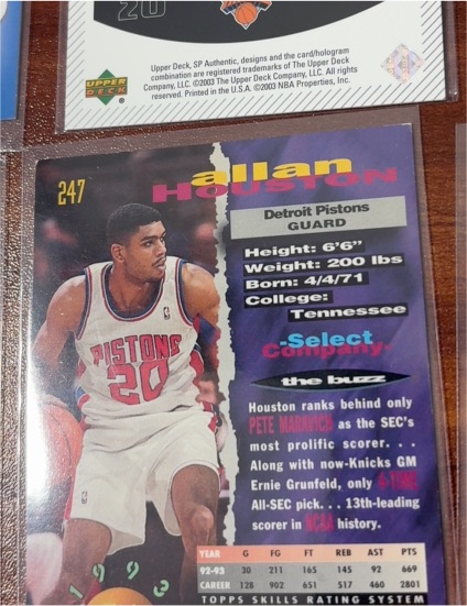 1993-94 Stadium Club #247 Allan Houston — front